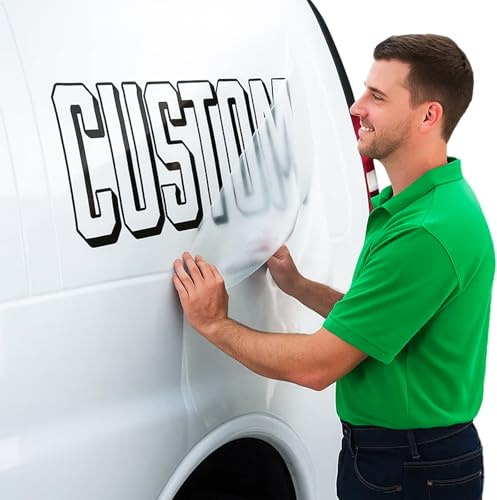 Personalisierte Vinyl Aufkleber – Wasserfeste & UV-beständige Sticker mit eigenem Text, Logo oder Bild für Auto, Motorrad, Boot, Fenster, Glas & glatte Oberflächen
