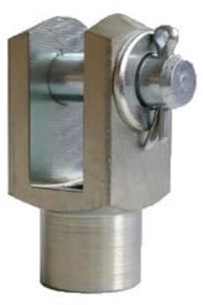 50 Stück - Gabelkopf - 10x20 - M10 mit Splintbolzen - DIN71752 - verzinkt