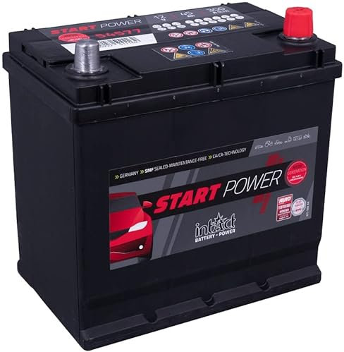intAct Autobatterie 12V 45Ah 300A, Start-Power 54577GUG, leistungsstarke und zuverlässige PKW Starterbatterie, Maße: 220x135x225mm, Blei-Säure-Batterie in Erstausrüsterqualität