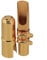 Yibuy Golden 6# Messing Sax Mundstück mit Kappenligatur für B-Tenorsaxophon Musikinstrumente Zubehör