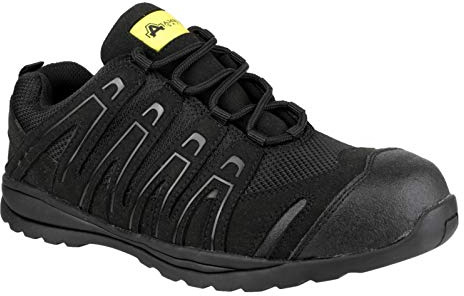 Amblers Safety Unisex FS40C Safety Trainers, Black, Size UK 10.5