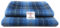 Harris Tweed Blauer Tartan Authentischer Traditioneller Stoff aus 100% Reiner Wolle mit Echtheitsetiketten (Blauer Tartan, 100 x 150cm)