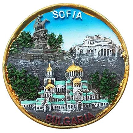 Sofia Bulgarien Kühlschrankmagnet Weltstadt Harz 3D Starkes Souvenir Tourist Geschenk Chinesischer Magnet Handarbeit Handwerk Kreative Heim- und Küchendekoration Magnetaufkleber (Bulgarien)
