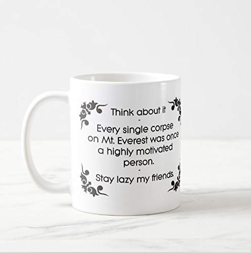 Something to Think About,Mt Everest Mug,11 oz Large Handle Ceramic Tea/Coffee Mug