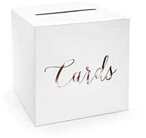PartyDeco Money Box for Wedding Cards Gift Box Wedding Party Accessories (Rose Gold)