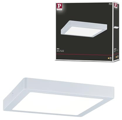 Paulmann 709.00 Deckenleuchte Abia LED Panel, 22 W, 2700 K, IP20, Weiß, Kunststoff