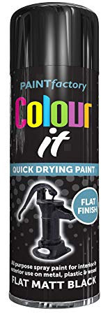 Colour It Flat Matt Black, 250 ml
