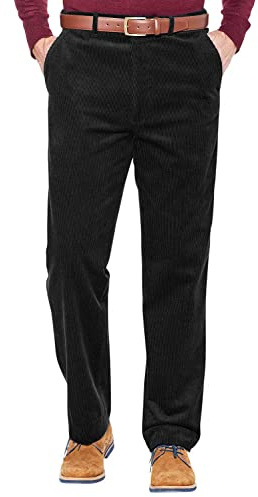 Chums Men's Cotton Corduroy Elasticated Comfort Trousers | Stylish & Comfortable, Hidden Extra Stretch Waistband, 8 Wale Fabric, 32-46 Waist