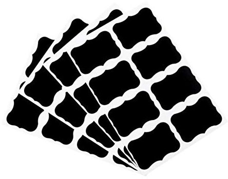 36 teil/satz 5x3,5 cm schwarz aufkleber glasflasche label aufkleber kleine tafel label Dekorative nachricht tafel papier, schwarz, China