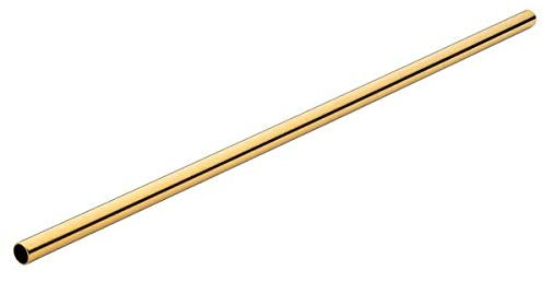 Utopia Lot de 12 paille en acier inoxydable Doré 21,5 cm