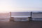 Hochwertige Fototapete: Bank am Nordseestrand (Vlies-Fototapete (Kleistertapete)) 200 x 133 cm