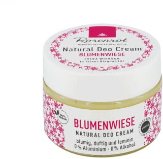 Rosenrot Naturkosmetik - Deo Creme - Blumenwiese - blumig, duftig und feminin - 0% Aluminium - 0% Alkohol - VEGAN