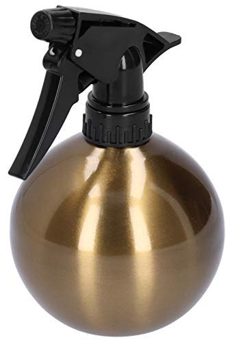 Zerodis Plant Mister, 500 ml Edelstahl-Sprühflasche Leichtes Beschlagen Innen-Pflanzensprühgerät Einstellbare Metalldüse Linearer Zerstäubungseffekt Reinigungsfenster(Gold)