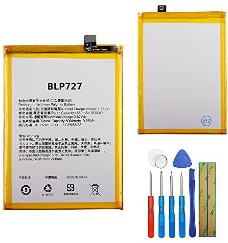 E-yiiviil Ersatzakku BLP727 Kompatibel mit Oppo A9 2020 A5 2020 CPH1937 CPH1939 CPH1941 with Tools