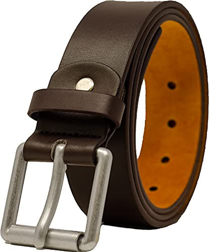 Ossi Hombre 38mm Elegante Relajado Vaqueros Marrón Cinturón - 5XL