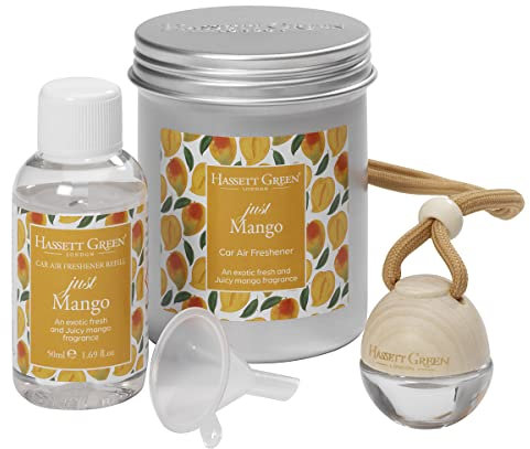 Hassett Green London Car Air Freshener & Refill Kit (Just Mango)