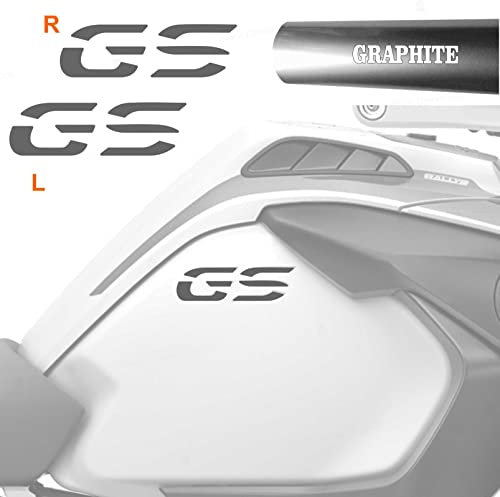 2 Aufkleber kompatibel mit Tankseiten Motorrad R 1200 1250 GS Adventure LC (Graphite)