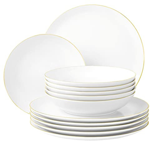 Seltmann Weiden 4052212122373 Tafelservice 12-teilig, Porzellan