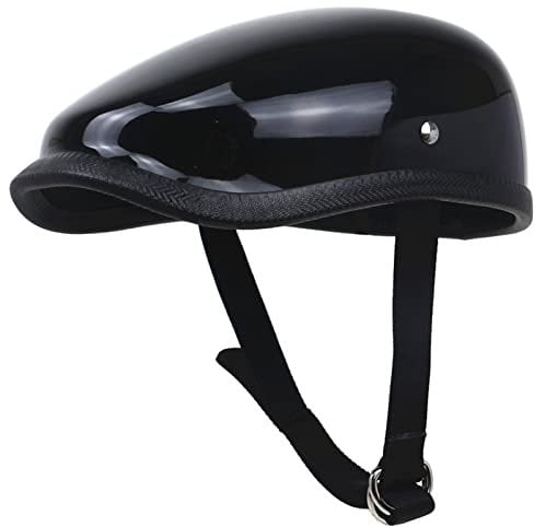 Vintage Jet Caschi, Casco Scodella Motorino DOT ECE Omologato, Aperto Faccia Casco Uomo Donna, Casco Mezzo Moto, Mezzo Elmetto da Moto retrò Motorino Caschi(FRP) (Color : A, Size : XL=(61-62cm))