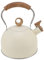 Bollitore Acqua, Bollitore a fischio, 2,5 litri Bollitore per tè a fischio Teiera in acciaio inossidabile con manico per fornello elettrico Fornello a gas(beige)