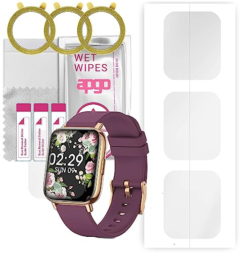 apgo [3 Stück] Hydrogel Schutzfolie Klar für Naixues Y22 Smartwatch, flexible Displayschutzfolie mit Positionierhilfe, kratzfest