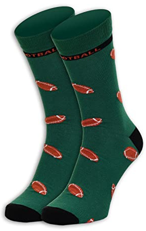 Euroscarves Sports-Themed Socks, Made in EU, Football, 8-11