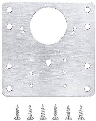 Placas de reparación de bisagras de gabinete, kit de placas de reparación de bisagras de puerta con orificios: ideal para reparar puertas dañadas o inestables (placa única)