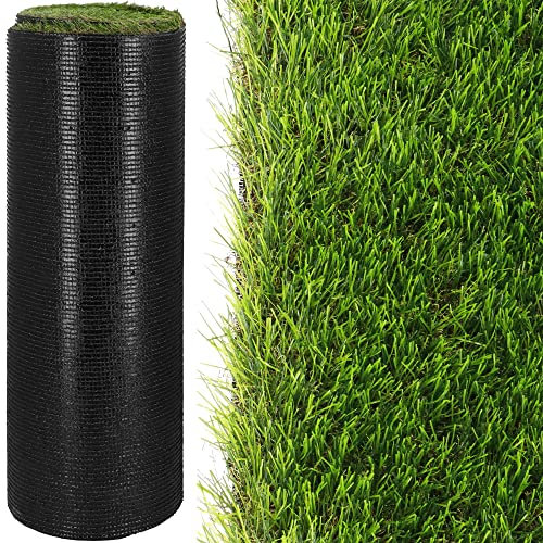 SPRINGOS Kunstrasen 1x10 m Rasenteppich für Balkon Terrasse Garten Grüne Wetterfeste Rasenmatte UV-beständig Pflegeleicht Draußen für Dekoration und Bodenbelag