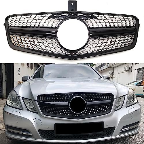 W212 Diamant-Stil ABS Stoßstangengitter für Mercedes Benz E-Klasse W212 Pre-Facelift E200 E250 E300 E350 E400 2010-2013 Schwarz