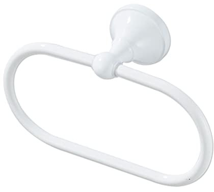 OATIPHO Accessoires Étagère Vintage Porte-Serviettes Classeurs Blancs Anneau Porte-Serviettes Accessoire De Salle De Bain Main Individuel Ventouse Blanche Anneau Porte-Serviette Suspendu
