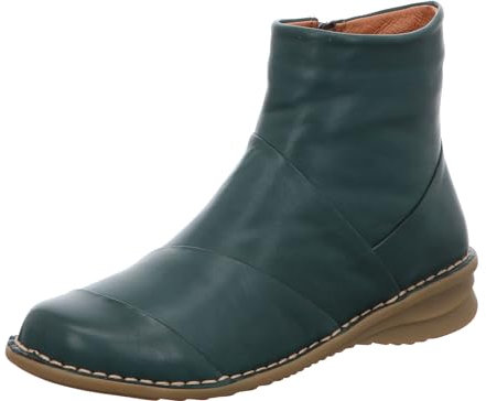 Gemini Damen Stiefelette Leder Ankle Boot Keilabsatz 390021-01, Größe:37 EU, Farbe:Grün