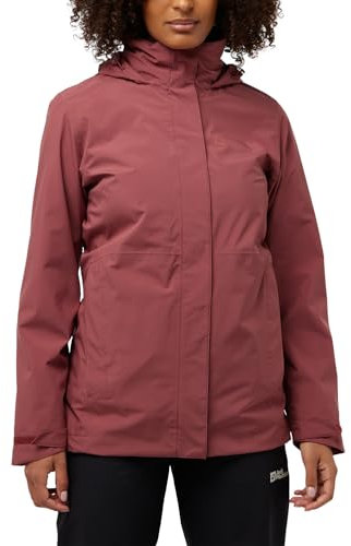 Jack Wolfskin Damen Rotwand 3in1 Jkt W, Red Ochre, M EU