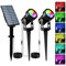 T-SUNUS Faretti Solari da Giardino Colorate, 2 in 1 Luci Solari Esterno Giardino RGB Decorative IP65 Impermeabile 6 Colori per Cortile Patio Alberi Vialetto