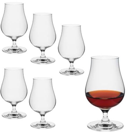Rona2serve 6 Gläser Set Single Malt Whisky Gläser 6er Set/Nosing Glas mit 200 ml Fassungsvermögen/edle Whisky Gläser aus hochwertigem Kristallglas, Spülmaschinen fest