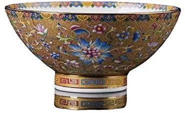 WEKIVA Keramikschüssel, Suppenschüssel, Reisschüssel aus Porzellan im antiken Palaststil, Breischüssel, Suppenschüssel, 13 cm, 5,1 Zoll