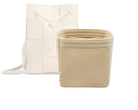 LinerLink Taschen-Organizer für Bottega Veneta Kassetten-Eimertasche (14 x 18 x 14 cm (L x H x T), handgefertigter Taschen-Organizer, individueller Tascheneinsatz, 2 mm Filztascheneinsatz,