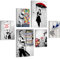 Novart Wandbilder Set Banksy Collage Street Art - KEIN EXTRA RAHMEN BENÖTIGT - Modern Deko - Wohnzimmer Büro N019467a