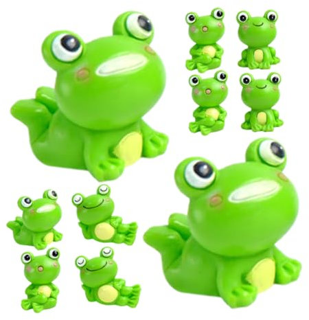 ANDRESLAD 12stücke Gartenfigur Frosch Miniaturen Ornamente Für Draußen Rasen Blumenbeet Dekoration Frosch Statue Figuren