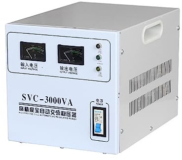 GZHMMAN Voltage Stabilizer Stabilizzatore DiTensione per Uso Domestico Protezione da 220V Stabilizzatore di Tensione CA Automatico Stabilizzatore DiTensione CA Monofase Scorrevole,3000W