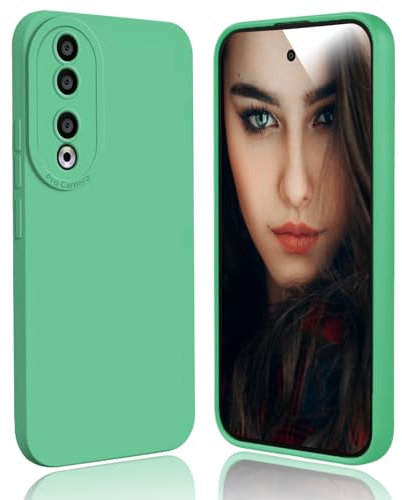 DESSEN Cover per Huawei Honor 90 5G - Silicone Custodia Antiurto Protezione Fotocamera Case Sottile e Morbida TPU Bumper Antishock Anti-Impronte, Verde