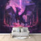 Papier Peint Intissé Dinosaure Violet 200x140 cm 3D Panoramique Papier Peint pour Salon Chambre Décoration Murale Pour Adolescents et Enfants Murale