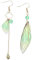 AORHOFJ Generic 1 Paar Asymmetrische Schmetterling Tropfen Ohrringe Fee Libelle Flügel Einhaken Ohrringe Braut Quaste Baumeln Ohrringe für Frauen Grün,ohrringe grün,ohrringe bunt,ohrringe hängend