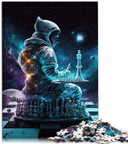 Jigsaw Puzzles Educational Games Chess Universe Jigsaw Puzzles 1000 Piece for Adults Wooden Jigsaw with Matching Poster and Trivia Sheet 1000pcs(50x75cm)