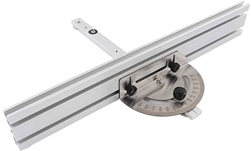 JDQTPOET Table Saw Miter Gauge, Angle Locking Aluminum Alloy Miter Gauges Fence System High Beveling Accuracy for Woodworking