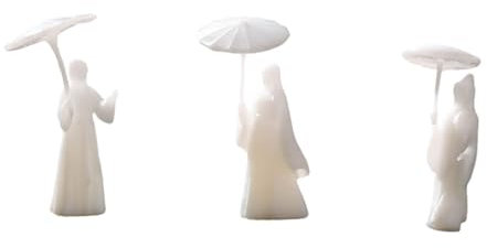 XINgjyxzk Lot de 3 figurines miniatures chinoises en résine pour bureau et jardin