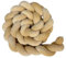 AmphaDeco Bettschlange Geflochten Bettumrandung Babybett Bettschlange Geflochtene Kissen Geknotete Kinderbett Stoßstange Nestchenschlange Babybett Seitenschläferkissen Baby,Beige,100cm
