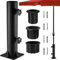 Hammrit Base de soporte para sombrilla de patio – Soporte mejorado para sombrilla al aire libre, soporte de poste de bandera de suelo de madera, soporte ajustable para sombrilla de mesa de patio