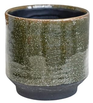 Ivyline Plant Pot Planter, Ceramic, Green, Large