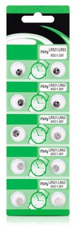 HINAYOSAN 10 Stück/20 Stück AG0 LR521 Batterien 1,5 V LR521 Alkaline Knopfzellen Batterien langlebige Leistung für Uhren Taschenrechner