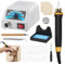 Holzverbrennungsset einstellbare Temperatur 280–800 ℃ Brandmalstation Brandmalerei Set 30 Drahtspitzen 2 Holzverbrennungsstifte mit Brandmalerei Maschine für Holz Leder DIY